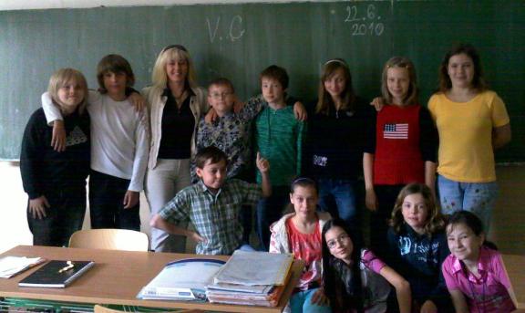 Sue Strakova and some of her older pupils